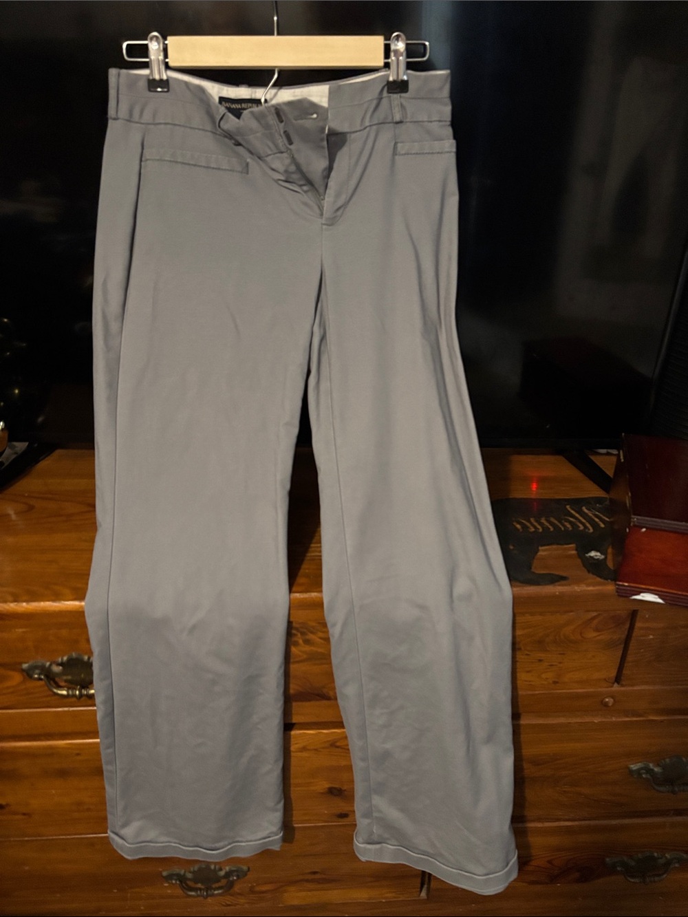 Banana Republic Light Gray Wide-Leg Women’s Pants